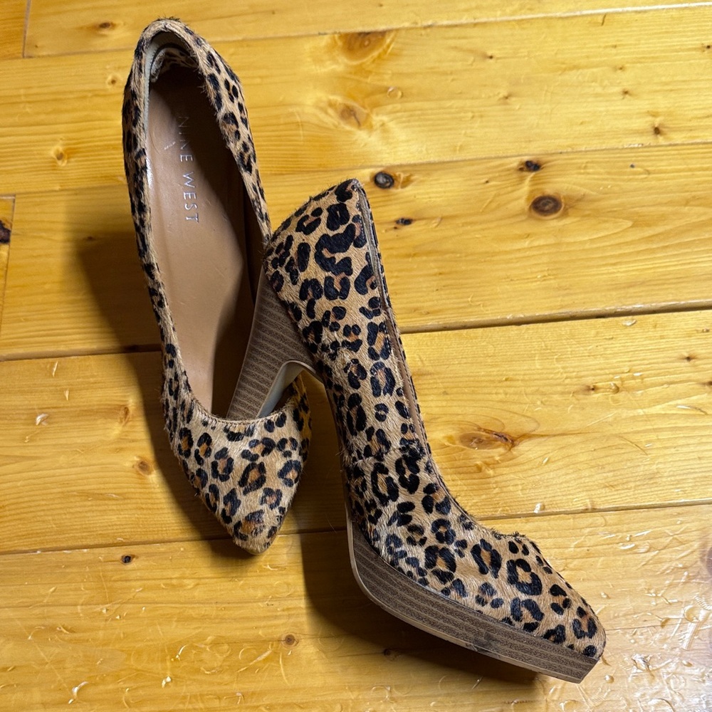 Nine West Animal Print Heels - Brown and Black
